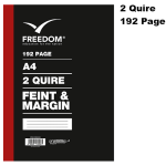 Freedom A4 - 2 Quire 192 Page Counter Book F/M 